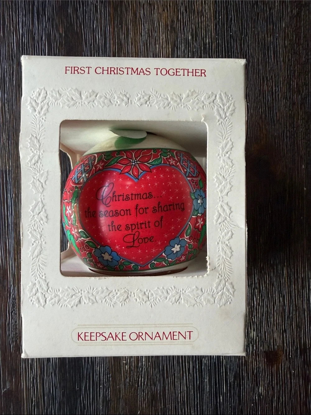 Hallmark Red Heart 'First Christmas Together' Keepsake Ornament 1981